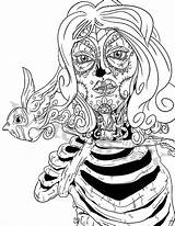 Coloring Pages Cholo Halloween Skulls Sugar Color Getdrawings Creepy Getcolorings Adult Book Skull Colorings sketch template
