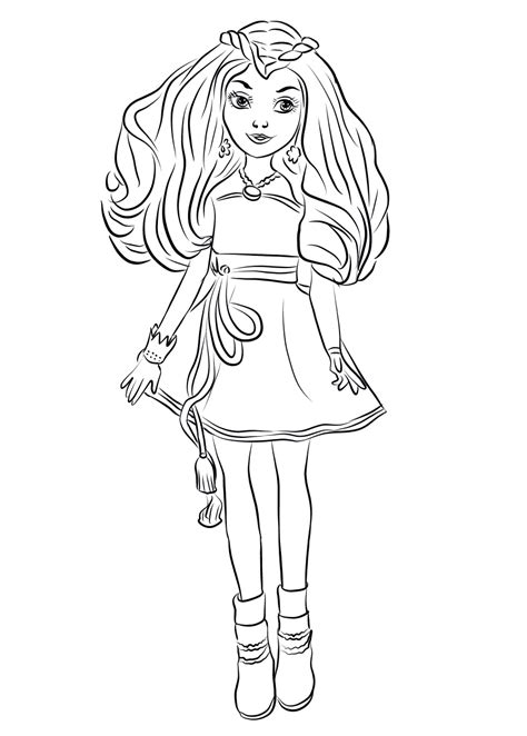 descendants wicked world cj hook coloring pages coloring cool