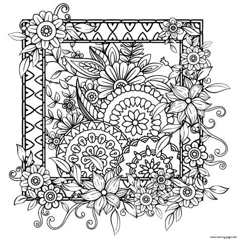 flower pattern coloring pages  print  adults wtz