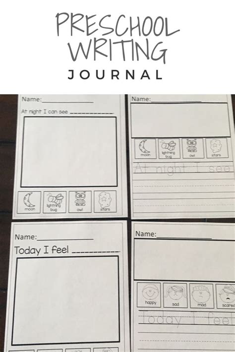 preschool writing journal kindergarten writing prompts preschool