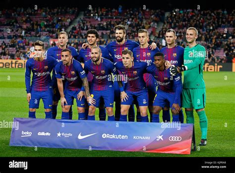 barcelona spain  nov  fc barcelona team   match stock photo  alamy