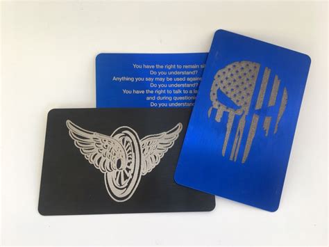custom aluminum miranda warning cards etsy