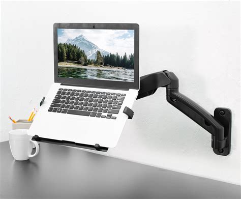 vivo universal adjustable    single laptop pneumatic arm wall mount ebay