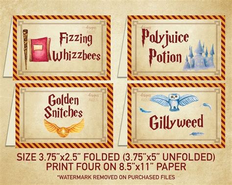 harry potter food labels harry potter party food tents harry