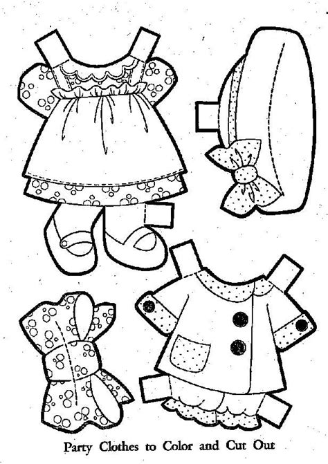 paper dolls coloring pages baby doll clothes colouring pages paper
