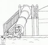 Coloring Water Slide Clipart Drawing Library Wolf Clip Technical Popular sketch template