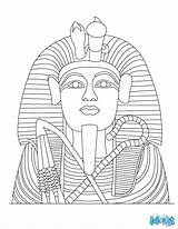 Tutankhamun Statue Egyptian Pharaoh Masque Tutanchamun Egypte Toutankhamon Zum Ausmalbild Hellokids Pyramiden Malvorlagen Pharaohs Dor Coloriages Pharaon sketch template