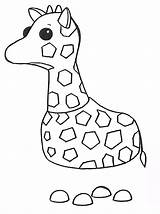 Roblox Coloring Pages Adopt Giraffe Printable Kolorowanki Print Animaux Kids sketch template