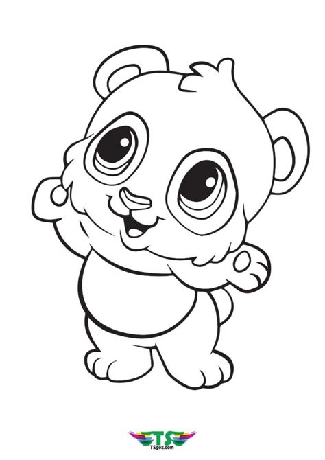 baby panda page cartoons coloring pages