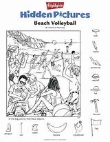 Hidden Highlights Printable Objects Beach Puzzles Object Search Find Worksheets Magazine Yahoo Pages Kids Summer Printall Printables Objetos Escondidos Results sketch template