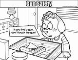 Gun Coloring Safety Dont Touch Pages sketch template