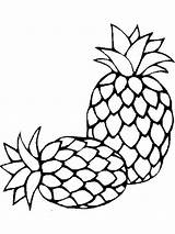Pineapple Coloring Pages Fruits Color Recommended Printable sketch template