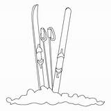 Tegning Colorier Skiing Til Farvelaegning Skifahren Skis Dessins Scii Bleistift Skier Tegninger Kunstzeichnungen Neige Ausmalen Doodles Raquette sketch template