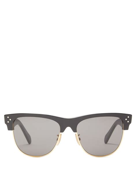 black d frame acetate and metal sunglasses celine eyewear