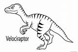 Velociraptor Dinosaur sketch template