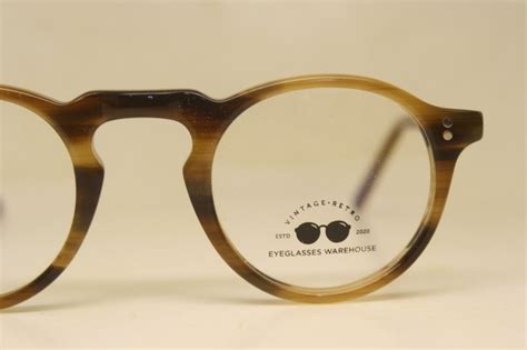 Brown Tortoise Retro Horn Rim Glasses P3 Frames 1960s Vintage Style