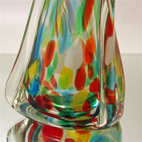Vintage Venetian Murano Art Glass Vase Italy Scandinavian Accents