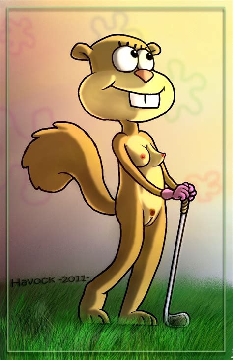 rule 34 anthro breasts female female only fur furry golf club nude pussy sandy cheeks solo