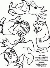 Wild Things Where Coloring Pages Printable Craft Crafts Teaching Great Books Activities Dust Fairy Book Kindergarten Sendak Maurice Puppets Kids sketch template