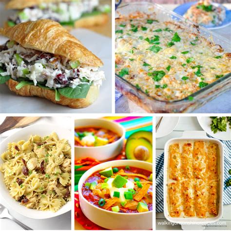 canned chicken recipes walking  sunshine weekly meal plan
