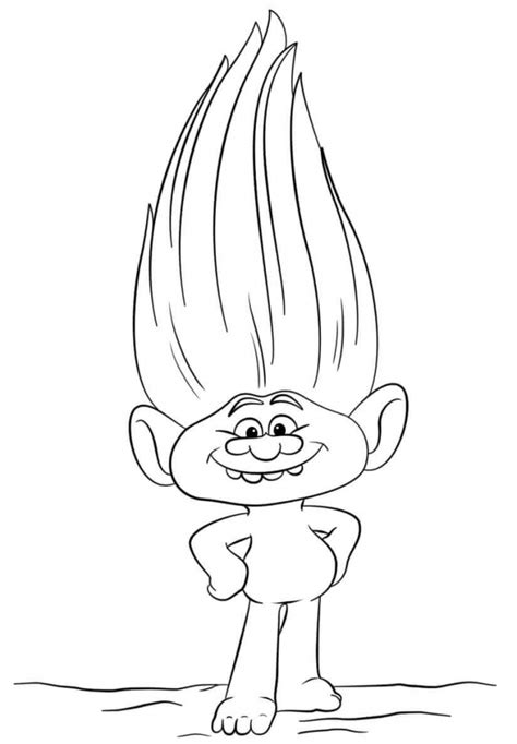 trolls coloring pages diamond
