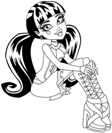 draculaura monster high printable coloring pages clip art library
