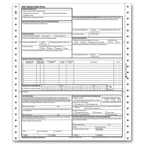 part continuous insurance claim form discount office supply