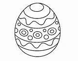 Easter Egg Coloring Patterned Coloringcrew sketch template