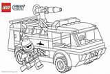 Lego Coloring Pages Fireman City Printable Color Print Kids sketch template