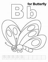 Coloring Letter Butterfly Pages Printable Ball Preschool Practice Handwriting Worksheet Colouring Worksheets Print Bird Alphabet Kids Letters Kindergarten Template Sheets sketch template