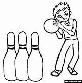 Bowling Coloring Pages Sports Color Kids Printable Ball Thecolor Colouring Bowl Game Party Player Pins Funny Children Boys Getcolorings sketch template