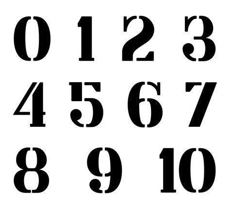 number stencils   print printable form templates  letter