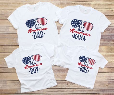july american family shirts mom dad baby   july etsy