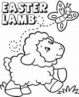 Coloring Easter Lamb Pages Printable Print Butterfly Topcoloringpages sketch template