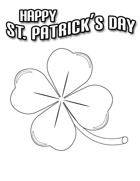 shamrock coloring pages printable