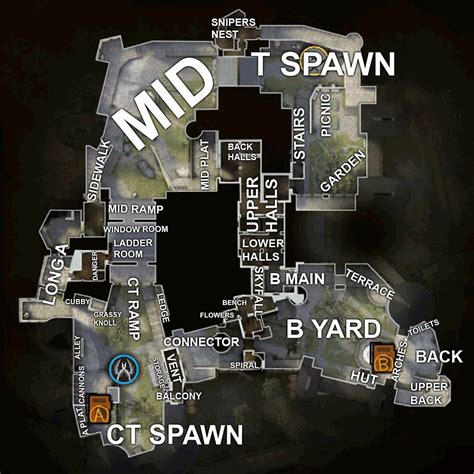 csgo  map callouts overviews  competitive maps
