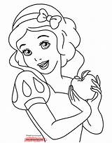 Snow Coloring Pages Apple Seven Dwarfs Disneyclips Holding sketch template