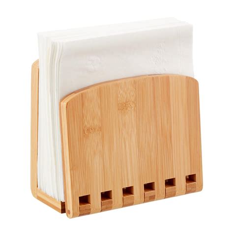 adjustable bamboo napkin holder  container store