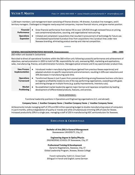 ceo resume  distinctive career services