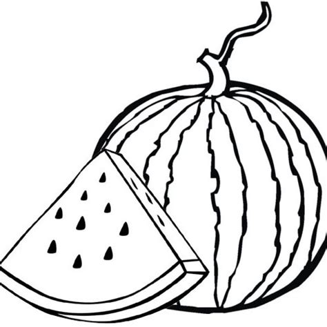 healthy fruit watermelon coloring page  kids mitraland