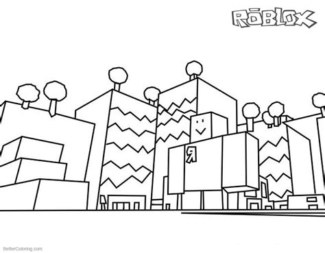 roblox coloring pages buildings  drawing  printable coloring