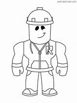 Roblox Color Print Coloring Pages Boys Games Girls sketch template