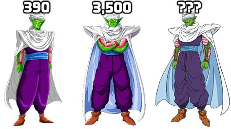 dbzmacky piccolo power levels   years  sagas youtube