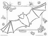 Coloring Cute Bat Bats Pages Tricks Treats Drawing Template sketch template