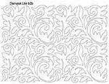 Quilting Damask sketch template