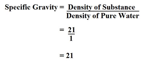 calculate specific gravity