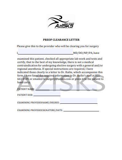 medical clearance letter  examples format sample