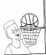 Coloring Basketball Pages Slam Printable Dunk Player Birthday sketch template