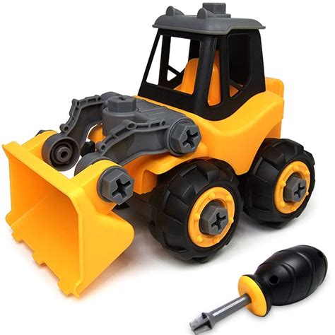 toys toy vehicles assembly toy excavator bulldozer  constructions set building