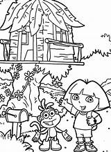 Treehouse Baumhaus Ausmalbilder Boomhutten Colouring Malvorlage Malvorlagen Doras Stimmen Malvorlagen1001 Library Stemmen sketch template